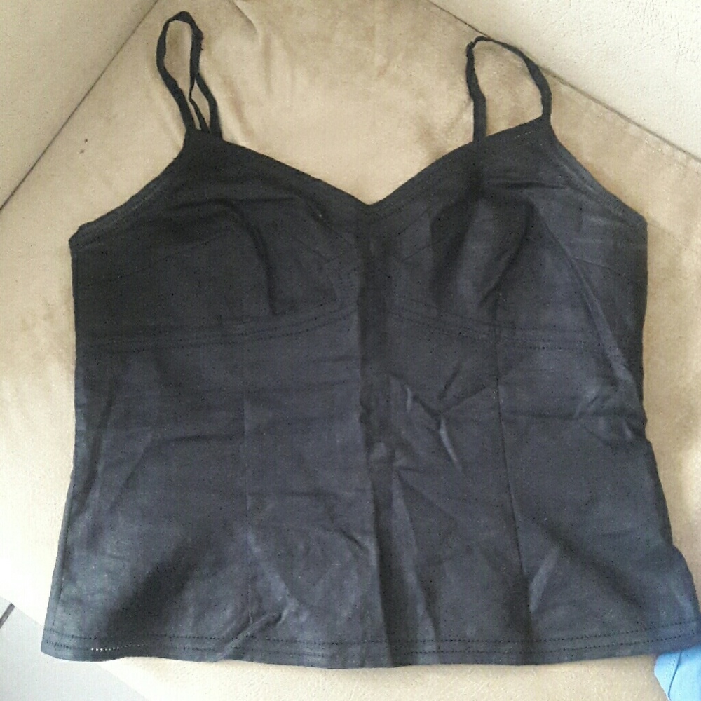 Edward Irish  black linen top